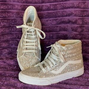 Vans Women's Sparkling High-Top Sneakers in Gold